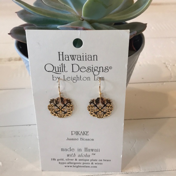 Leighton Lam Jewelry - Hawaiian Quilt Designs Earrings